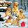 Weihnachten Servietten 33x33 cm 3-lagig 20 Servietten Golden retriever puppies