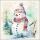 Weihnachten Servietten 33x33 cm 3-lagig 20 Servietten Snowman in nature Schneemann