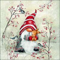 Weihnachten Servietten 33x33 cm 20 Servietten Dwarf hug...