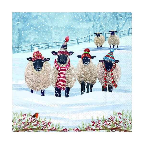 Weihnachten Servietten 33x33 cm 3-lagig 20 Servietten Warm winter woolies