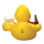 Sylt CityDuck® Quietscheente Badeente Strandkorb Champagner ca. 8 cm gross