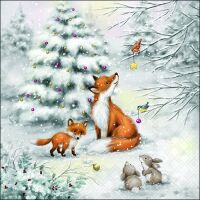 Weihnachten Servietten 33x33 cm 3-lagig 20 Servietten Fox...