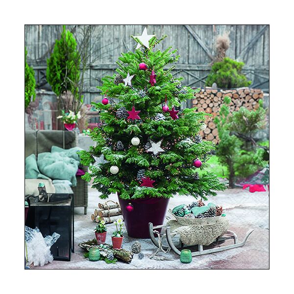 Weihnachten Servietten 33x33 cm 3-lagig 20 Servietten Decorated fir