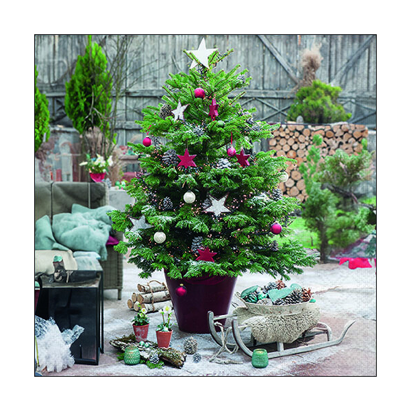 Weihnachten Servietten 33x33 cm 3-lagig 20 Servietten Decorated fir