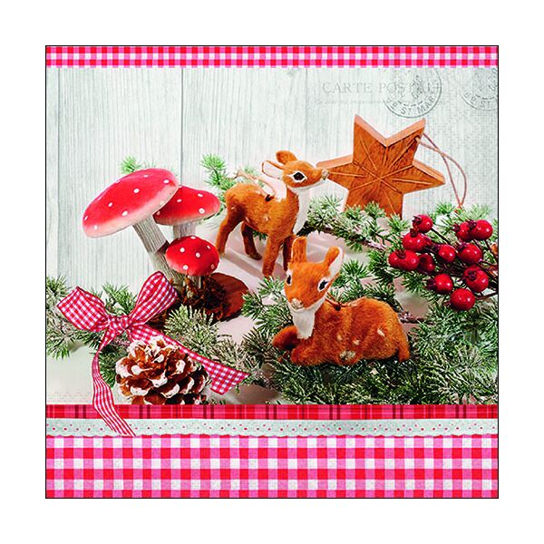 Weihnachten Servietten 33x33 cm 3-lagig 20 Servietten Deer decor