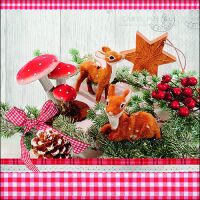 Weihnachten Servietten 33x33 cm 3-lagig 20 Servietten...
