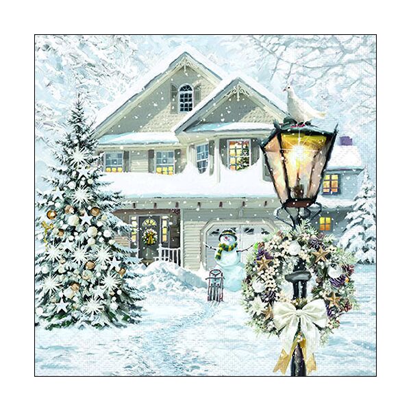 Weihnachten Servietten 33x33 cm 3-lagig 20 Servietten Christmas house