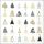 Weihnachten Servietten 33x33 cm 3-lagig 20 Servietten Christmas tree doodles black