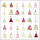 Weihnachten Servietten 33x33 cm 3-lagig 20 Servietten Christmas tree doodles red