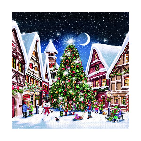 Weihnachten Servietten 33x33 cm 3-lagig 20 Servietten Christmas market