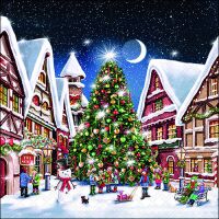 Weihnachten Servietten 33x33 cm 3-lagig 20 Servietten...