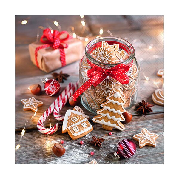 Weihnachten Servietten 33x33 cm 3-lagig 20 Servietten Christmas cookies jar