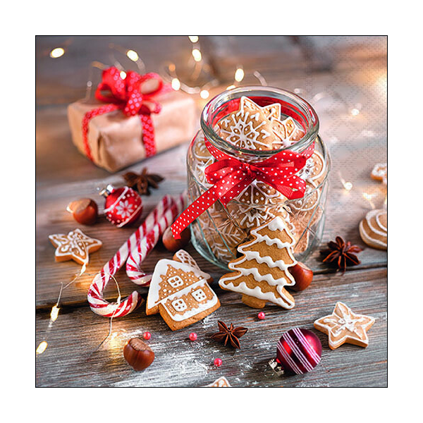 Weihnachten Servietten 33x33 cm 3-lagig 20 Servietten Christmas cookies jar