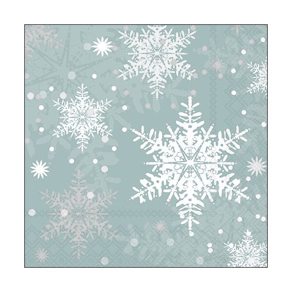 Weihnachten Servietten 33x33 cm 3-lagig 20 Servietten Snowflakes silver