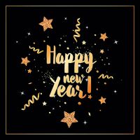 Silvester Servietten 33x33 cm 3-lagig 20 Servietten New...