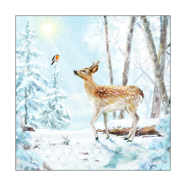 Weihnachten Servietten 33x33 cm 3-lagig 20 Servietten Meeting in winterworld