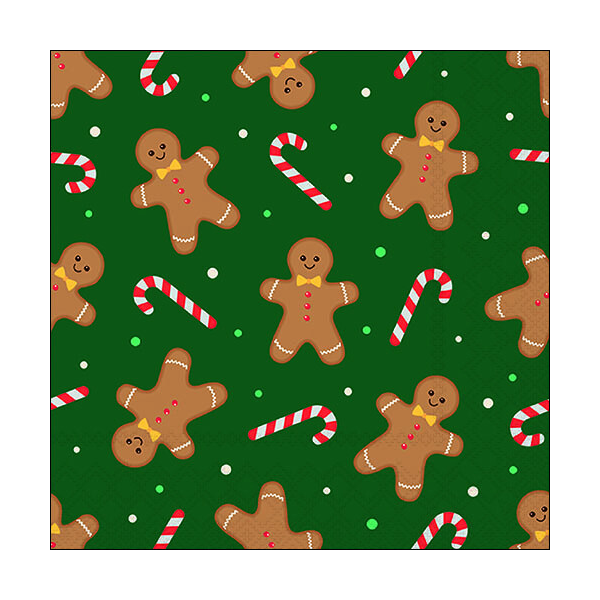 A Weihnachten Servietten 33x33 cm 3-lagig 20 Servietten Cookie and candy cane