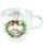 Weihnachten Doppelwandiger Glasbecher 9,5 cm x Ø 10 cm Sparrows in wreath Vögel Tannenkranz Inhalt 0,2 Liter