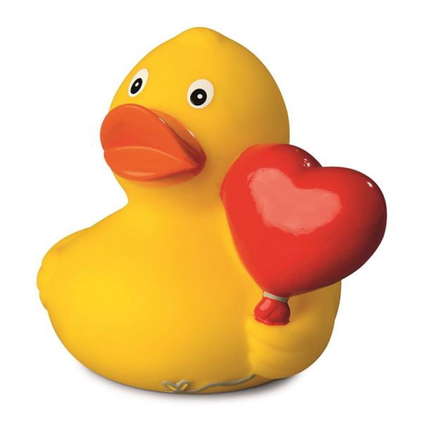 Herzballon Liebesente Quietscheente Badeente ca. 8 cm Hochzeit Muttertag Valentinstag