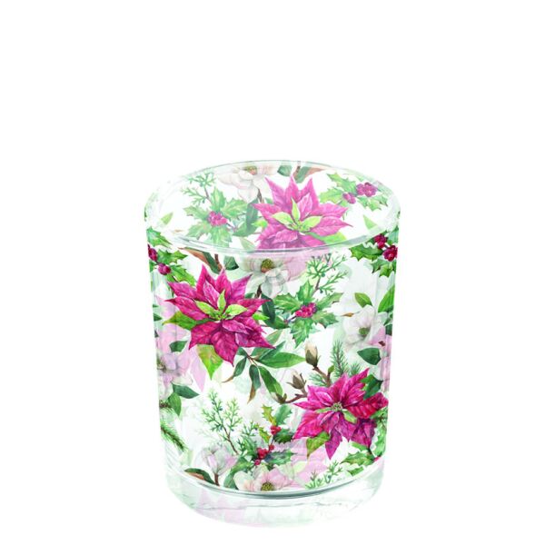 A Weihnachten Teelichthalter Tea light holder Christmas florals Weihnachtsstern