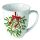 Weihnachten Becher Mug 0.4 L Fine Bone China Ø 10 cm x H 10,5 cm Mistletoe with bow white Mistelzweig