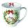 Weihnachten Becher Mug 0.4 L Fine Bone China Ø 10 cm x H 10,5 cm Sparrows in wreath Vögel in Kranz