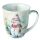 Weihnachten Becher Mug 0.4 L Fine Bone China Ø 10 cm x H 10,5 cm Snowman in nature Schneemann