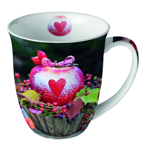Weihnachten Becher Mug 0.4 L Fine Bone China Ø 10 cm x H 10,5 cm Snow dusted apple