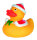 Weihnachts Ente - Anlassente - Quietscheente Weihnachten - Badeente - ca. 8 cm gross