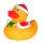 Weihnachts Ente Anlassente Quietscheente Weihnachten Badeente ca. 8 cm gross