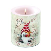 Weihnachten Kerze medium Ø 10 cm x 10 cm Dwarf hug...