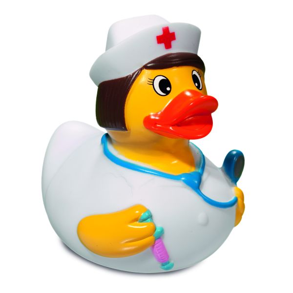 Krankenschwester Berufsente Quietscheente Badeente ca. 8 cm gross
