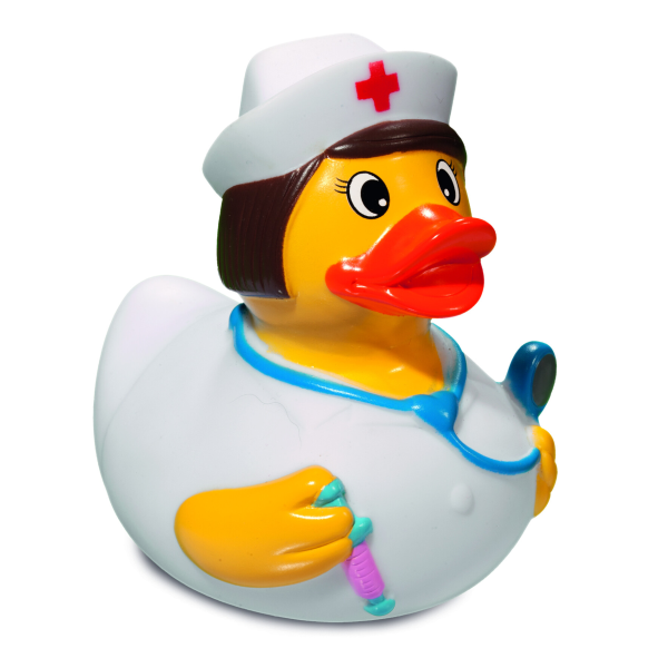 Krankenschwester Berufsente Quietscheente Badeente ca. 8 cm gross