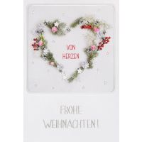 Weihnachten Unverpackte Glückwunschkarte Von Herzen...
