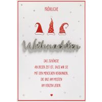 Weihnachten Lettering Wichtelmütze Frohe Weihnachten...