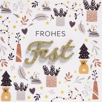 Weihnachten Lettering Grußkarte mit Briefumschlag...