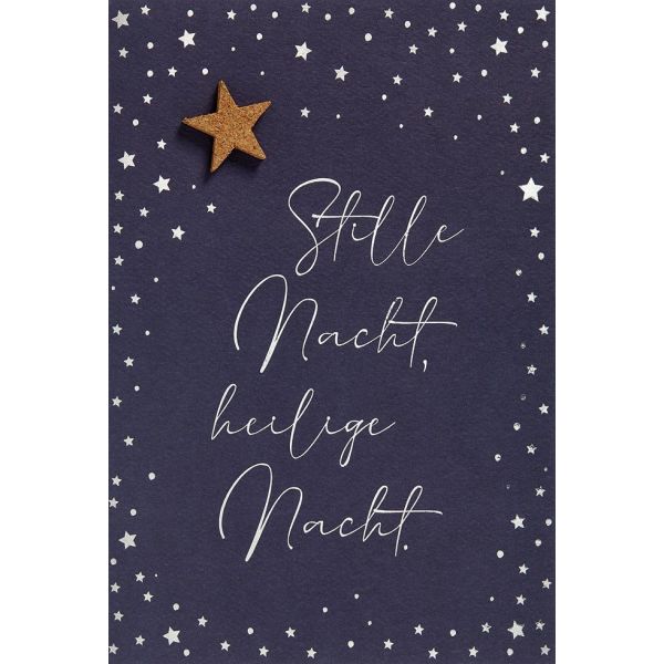 Weihnachten Moments Collection Unverpackte Glückwunschkarte  mit Briefumschlag Stille Nacht, heilige Nacht