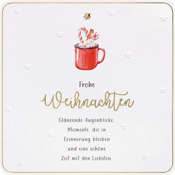 Weihnachten Finest Collection unverpackte Glückwunschkarte Tasse mit Briefumschlag