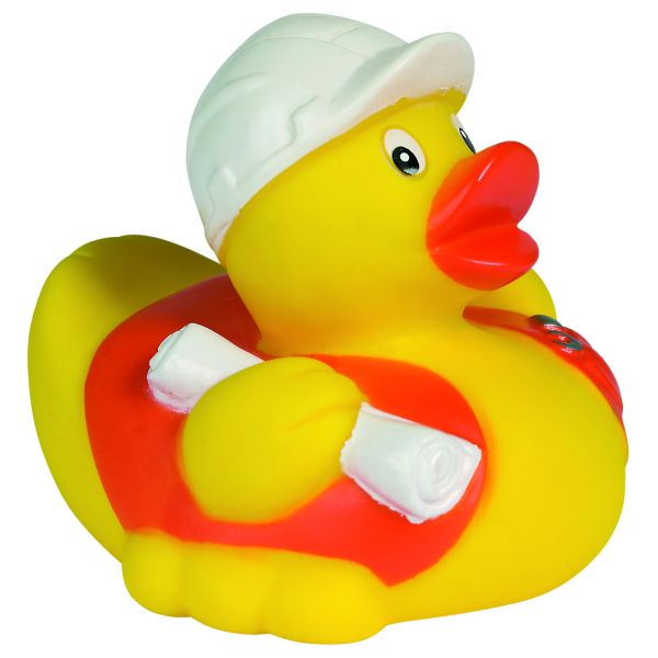 Bauarbeiterente Berufsente Quietscheente Badeente ca. 8 cm gross