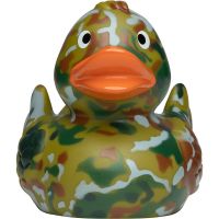 Tarnflecken Armee Bundeswehrente Berufsente Quietscheente Badeente ca. 8 cm gross