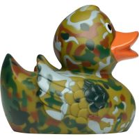 Tarnflecken Armee Bundeswehrente Berufsente Quietscheente Badeente ca. 8 cm gross