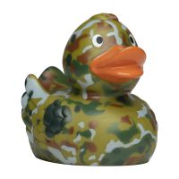 Tarnflecken Armee Bundeswehrente Berufsente Quietscheente Badeente ca. 8 cm gross