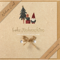 Weihnachten Nature Cards unverpackte quadratische...