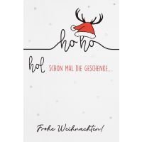 Weihnachten - unverpackte Glückwunschkarte 11,5x17...
