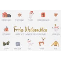 Weihnachten - unverpackte Glückwunschkarte 11,5x17...