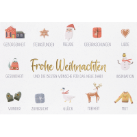 Weihnachten - unverpackte Glückwunschkarte 11,5x17...