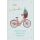 Weihnachten - unverpackte Glückwunschkarte 11,5x17 cm mit Briefumschlag - Fahrrad Tannenbaum