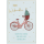 Weihnachten - unverpackte Glückwunschkarte 11,5x17 cm mit Briefumschlag - Fahrrad Tannenbaum