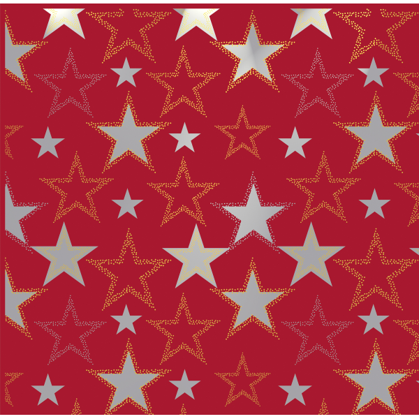 Weihnachten - Geschenkpapier - Röllchen - 70x150cm - Punkstern rot
