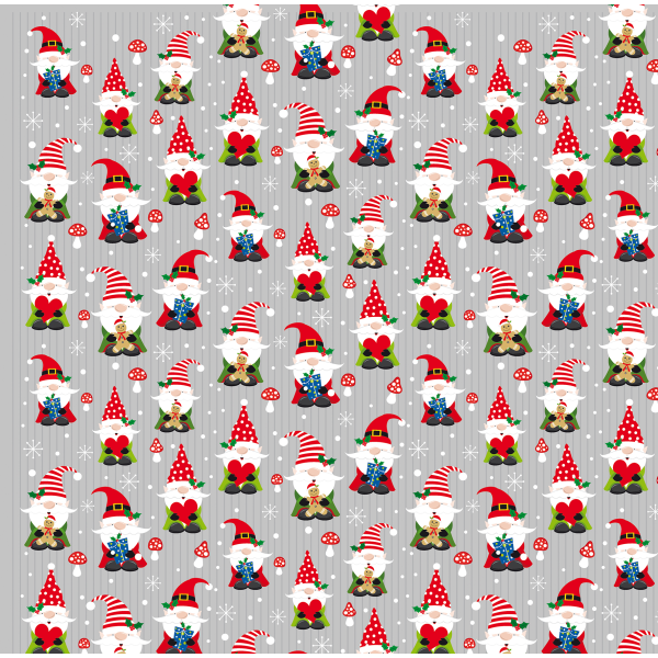 Weihnachten Geschenkpapier Röllchen 70x150cm Wichtel Party Weihnachtsgeschenkpapier